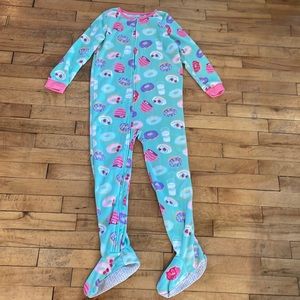 Girls footed pajamas